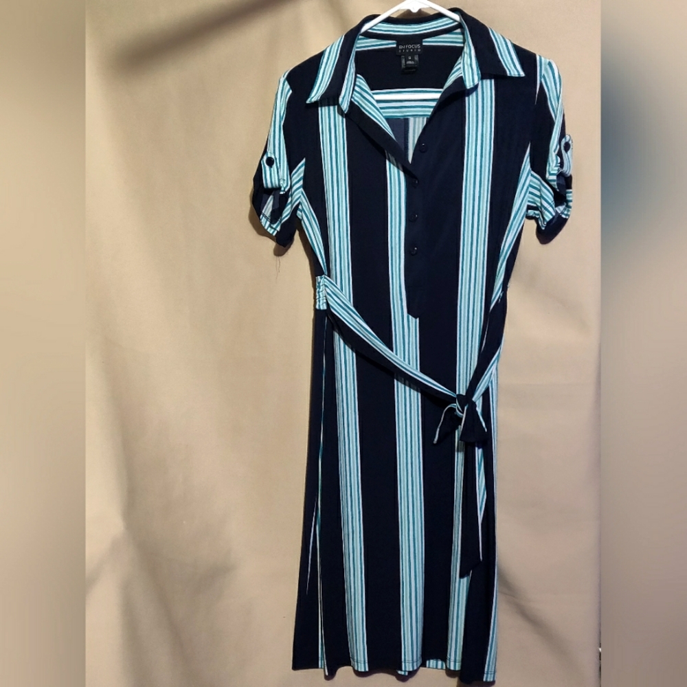 Women's Striped Dress in Blue by Express